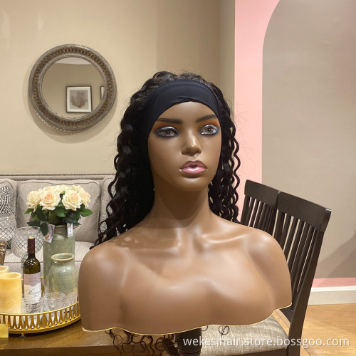 100% virgin brazilian human hair headband wigs,cheap wholesale natural human hair wigs for black women,none lace wigs